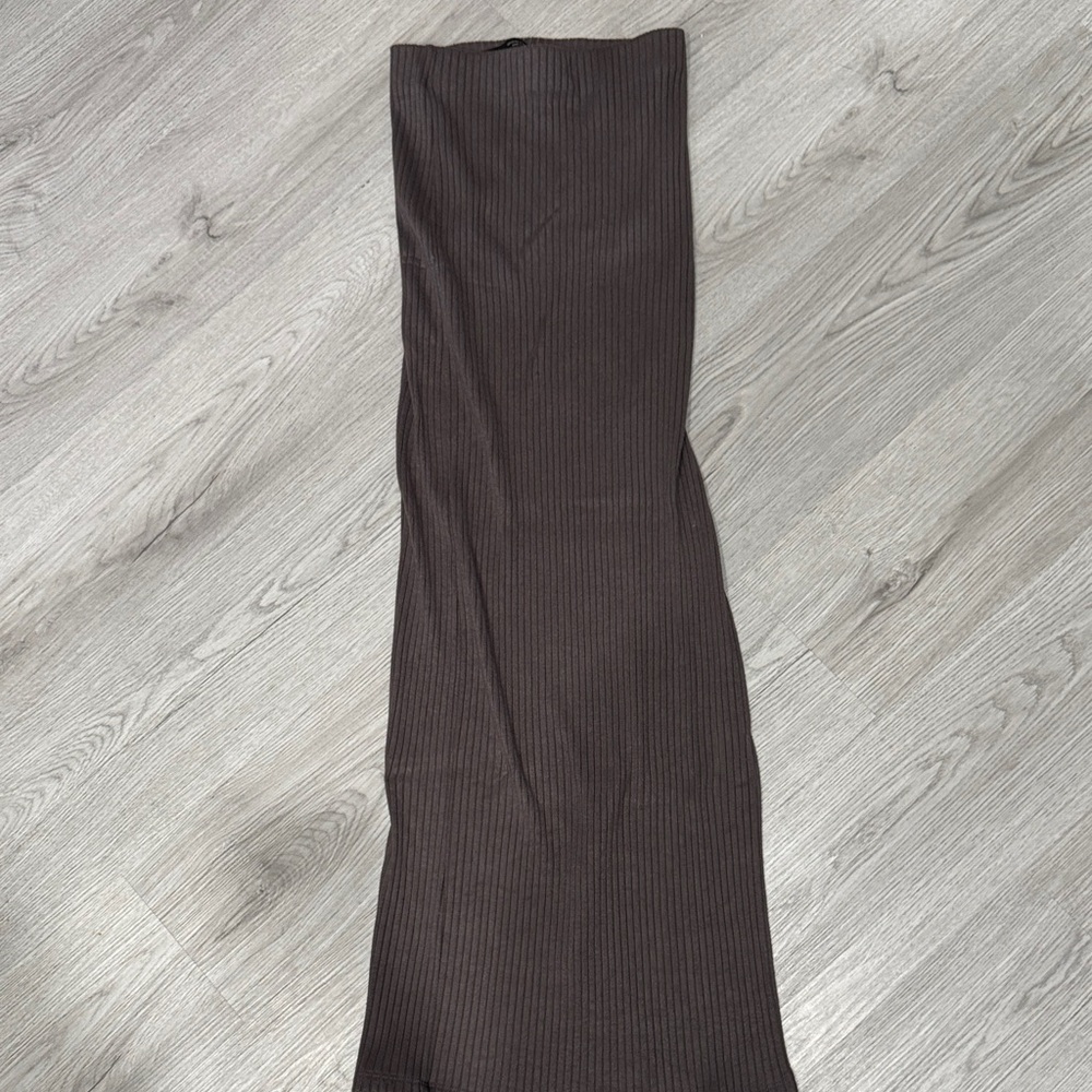 Bershka Dark Brown Maxi Skirt